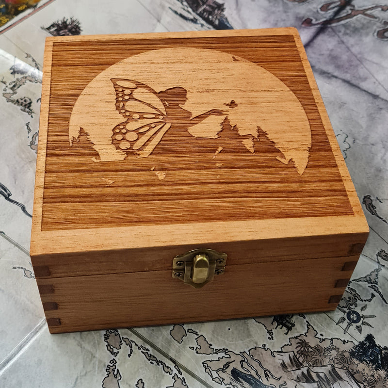 Fairy Silhouette Trinket or  Dice Box - Felted - CRITIT