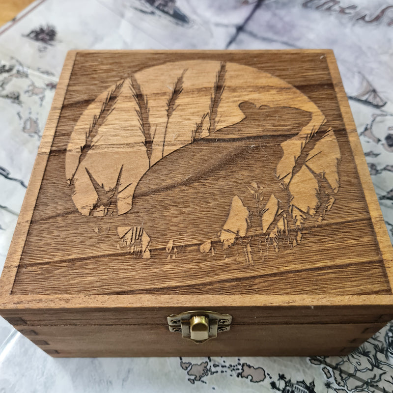 Mouse/Rat Silhouette Trinket or  Dice Box - Felted - CRITIT