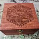 Ornate D20 Trinket or  Dice Box - Felted - CRITIT