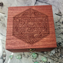 Ornate D20 Trinket or  Dice Box - Felted - CRITIT
