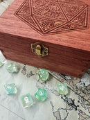 Ornate D20 Trinket or  Dice Box - Felted - CRITIT