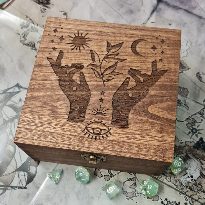 Mystical Hands Trinket or  Dice Box - Felted - CRITIT
