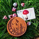 Mushroom Moon Circular Hardwood Dice Box - CRITIT