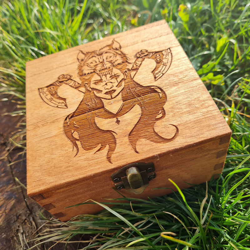 Wolf Viking Warrior  Dice Box - CRITIT