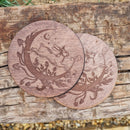 Moon Hare Set of 2 Coasters - CRITIT