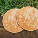 Moon Mushroom Set of 2 Coasters - CRITIT