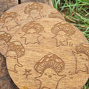 Dancing Mushrooms Set of 2 Coasters - CRITIT