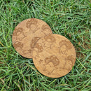 Dancing Mushrooms Set of 2 Coasters - CRITIT