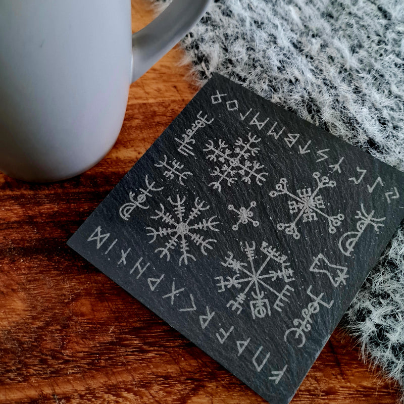 Nord Runes Slate coaster - CRITIT