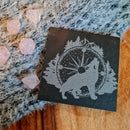 Compass Wolf Slate coaster - CRITIT