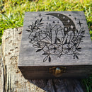 Wooden Crystal Moon with Flowers Box - CRITIT