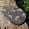 Happy Mushroom Black Set of 2 Coasters - CRITIT