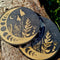 Mushroom Moon Black Set of 2 Coasters - CRITIT
