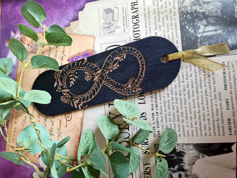 Infinity Snake Wooden Book Mark