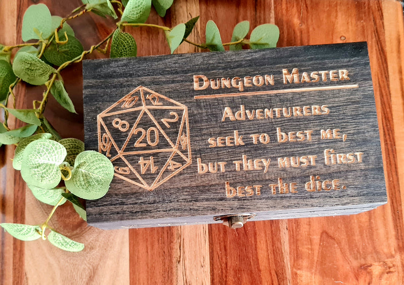 Dungeon Master Negative Ebony  Dice Box.