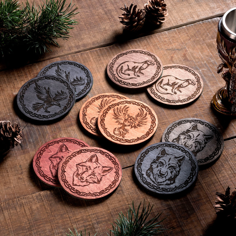 Set of 2 Animal Fantasy Coasters - CRITIT