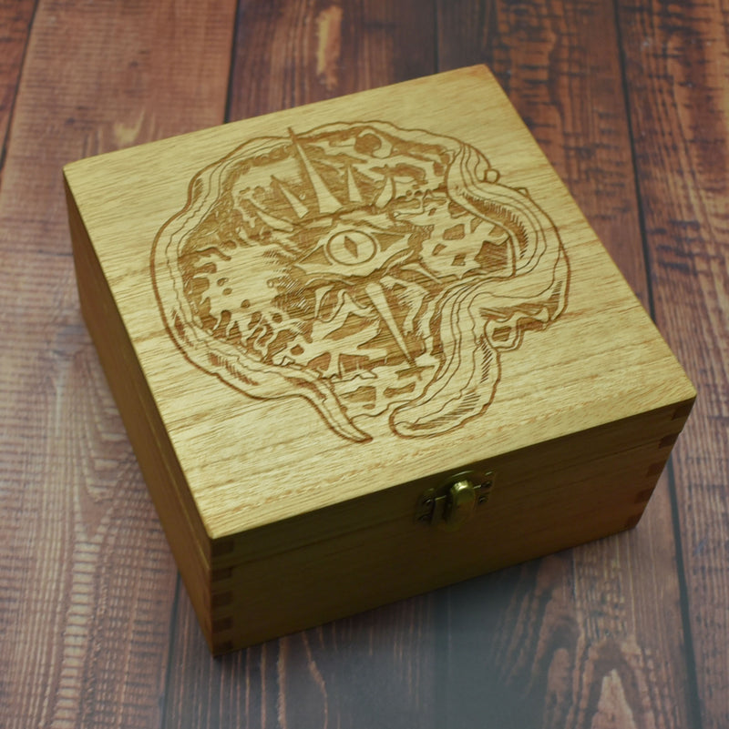 Large Square Character Class Dice Box - Felted - CRITIT