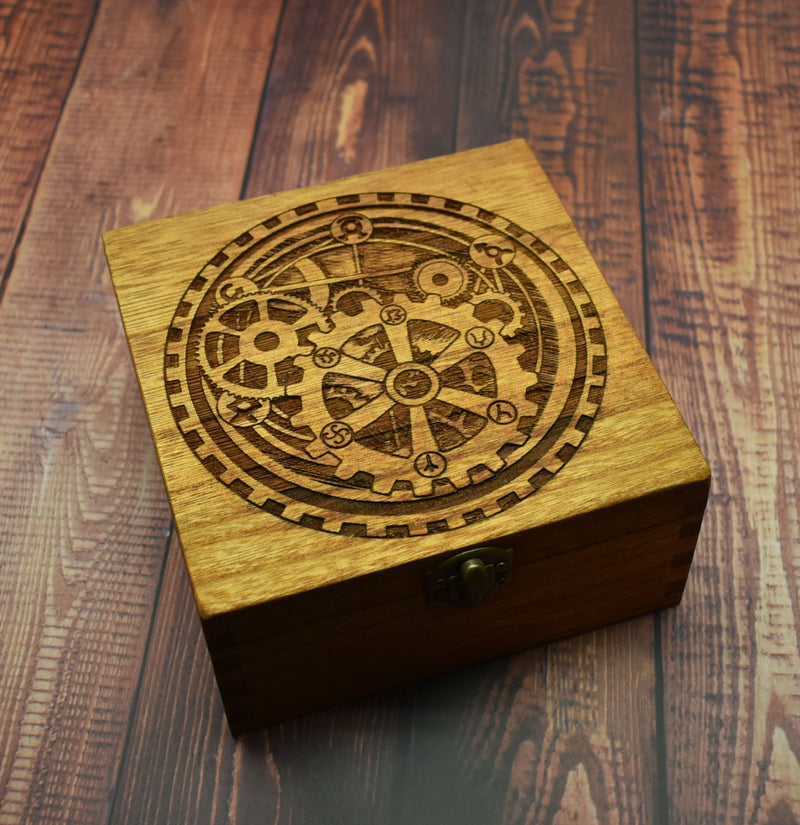 Large Square Character Class Dice Box - Felted - CRITIT