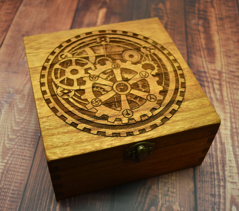 Large Square Character Class Dice Box - Felted - CRITIT