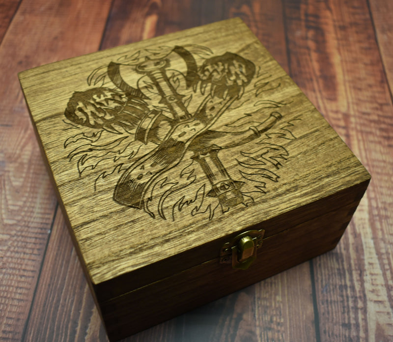 Large Square Character Class Dice Box - Felted - CRITIT