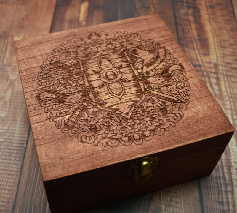 Large Square Character Class Dice Box - Felted - CRITIT
