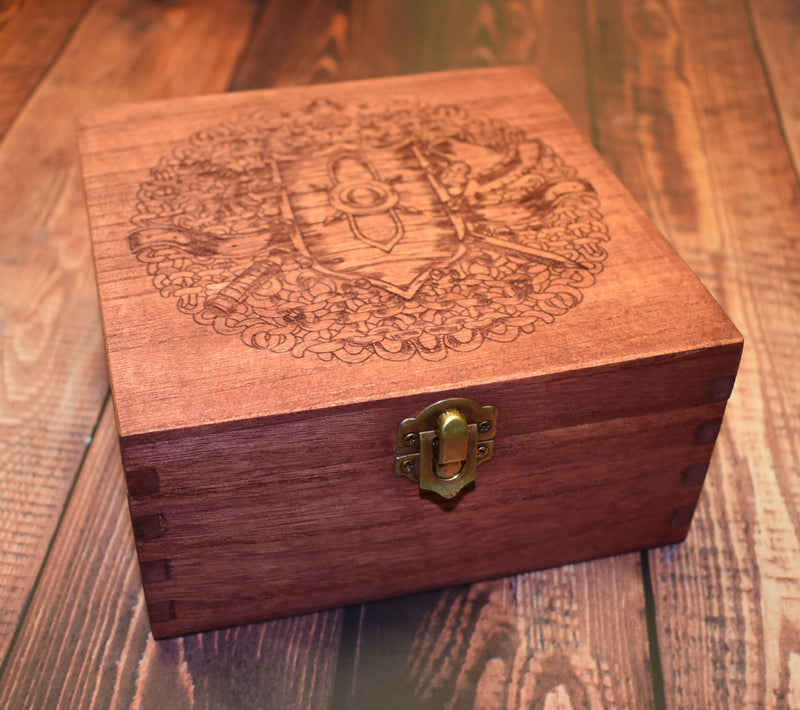 Large Square Character Class Dice Box - Felted - CRITIT