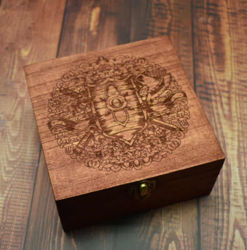 Large Square Character Class Dice Box - Felted - CRITIT
