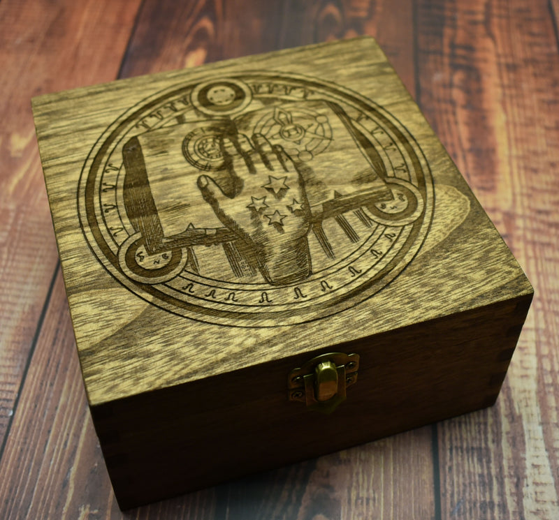Large Square Character Class Dice Box - Felted - CRITIT