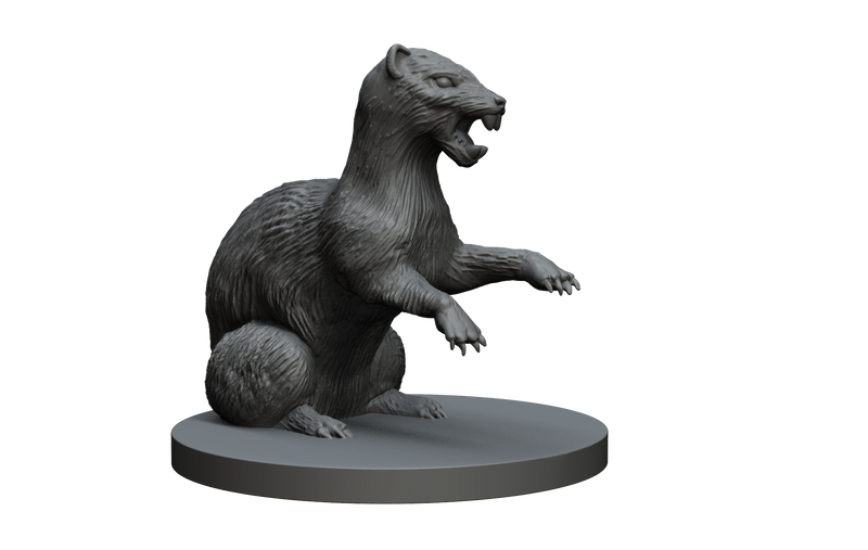 Giant Weasel STL Miniature File - CRITIT