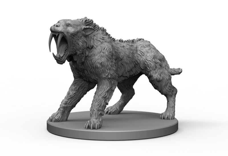 Sabre Tooth Tiger STL Miniature File - CRITIT