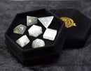 Opalite Compass engraved Gemstone Dice - CRITIT