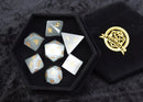 Opalite Compass engraved Gemstone Dice - CRITIT