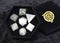 Opalite Compass engraved Gemstone Dice - CRITIT