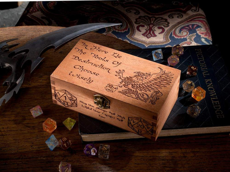 Griffin Wooden Dice Box - CRITIT