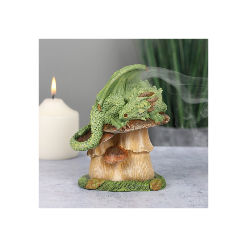 Green Dragon Incense Cone Burner by Anne Stokes