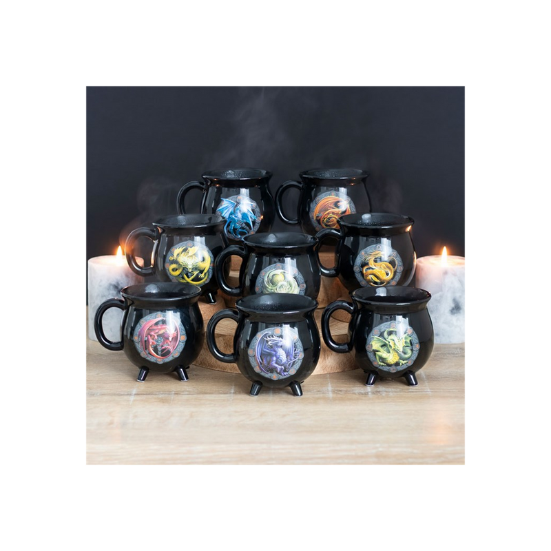 Beltane Colour Changing Cauldron Mug by Anne Stokes