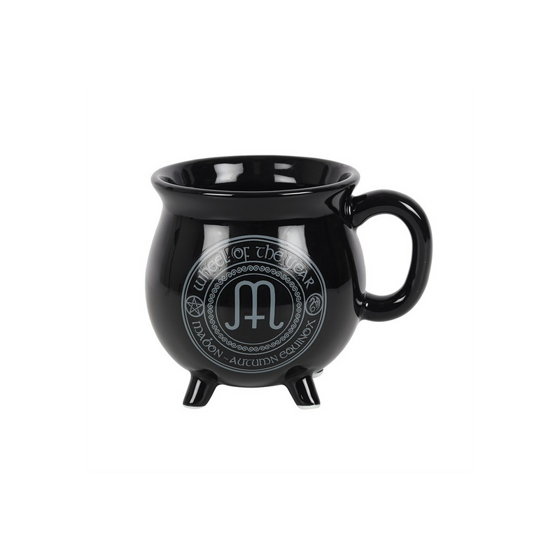 Mabon Colour Changing Cauldron Mug by Anne Stokes