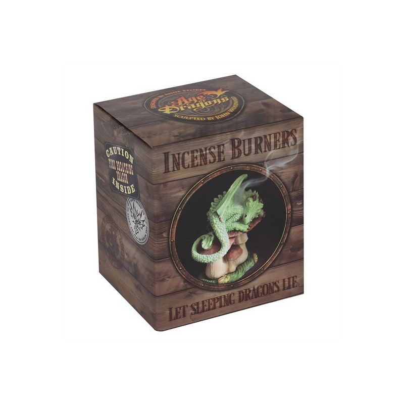 Green Dragon Incense Cone Burner by Anne Stokes