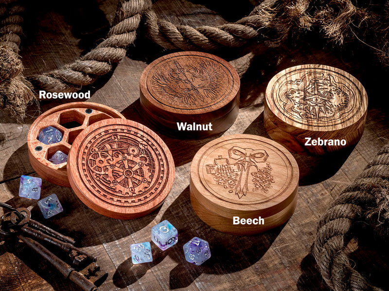 Hardwood Character Class Dice Box - CRITIT